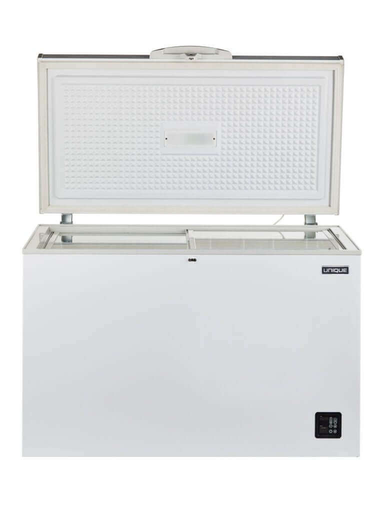 Unique 9.3 Cu/Ft Solar Powered DC Chest Freezer - White