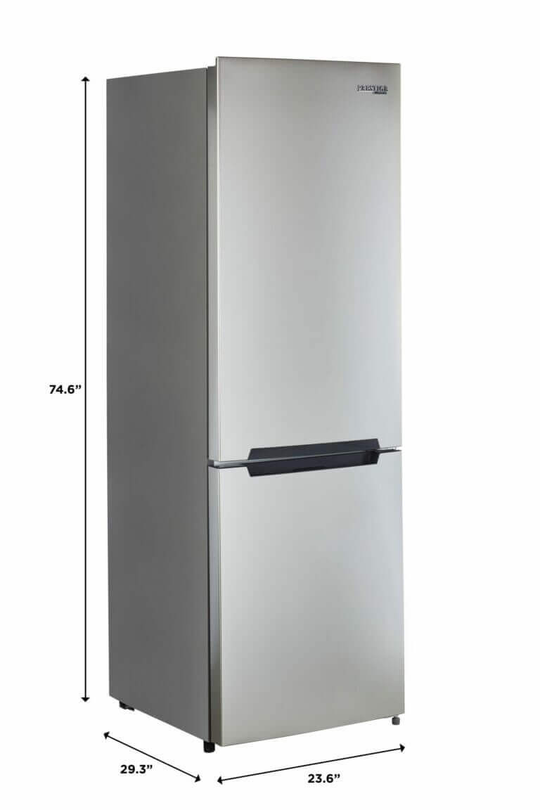 Unique 12 Cu/Ft Prestige Electric Bottom Mount Refrigerator - Stainless Steel