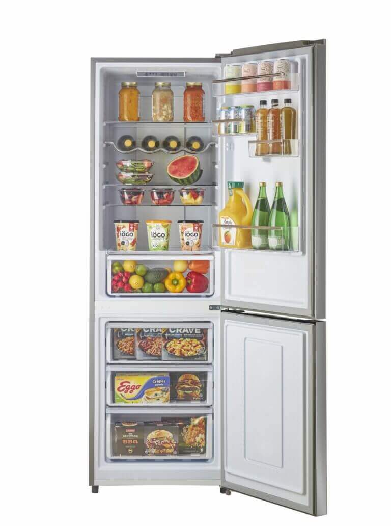 Unique 12 Cu/Ft Prestige Electric Bottom Mount Refrigerator - Stainless Steel