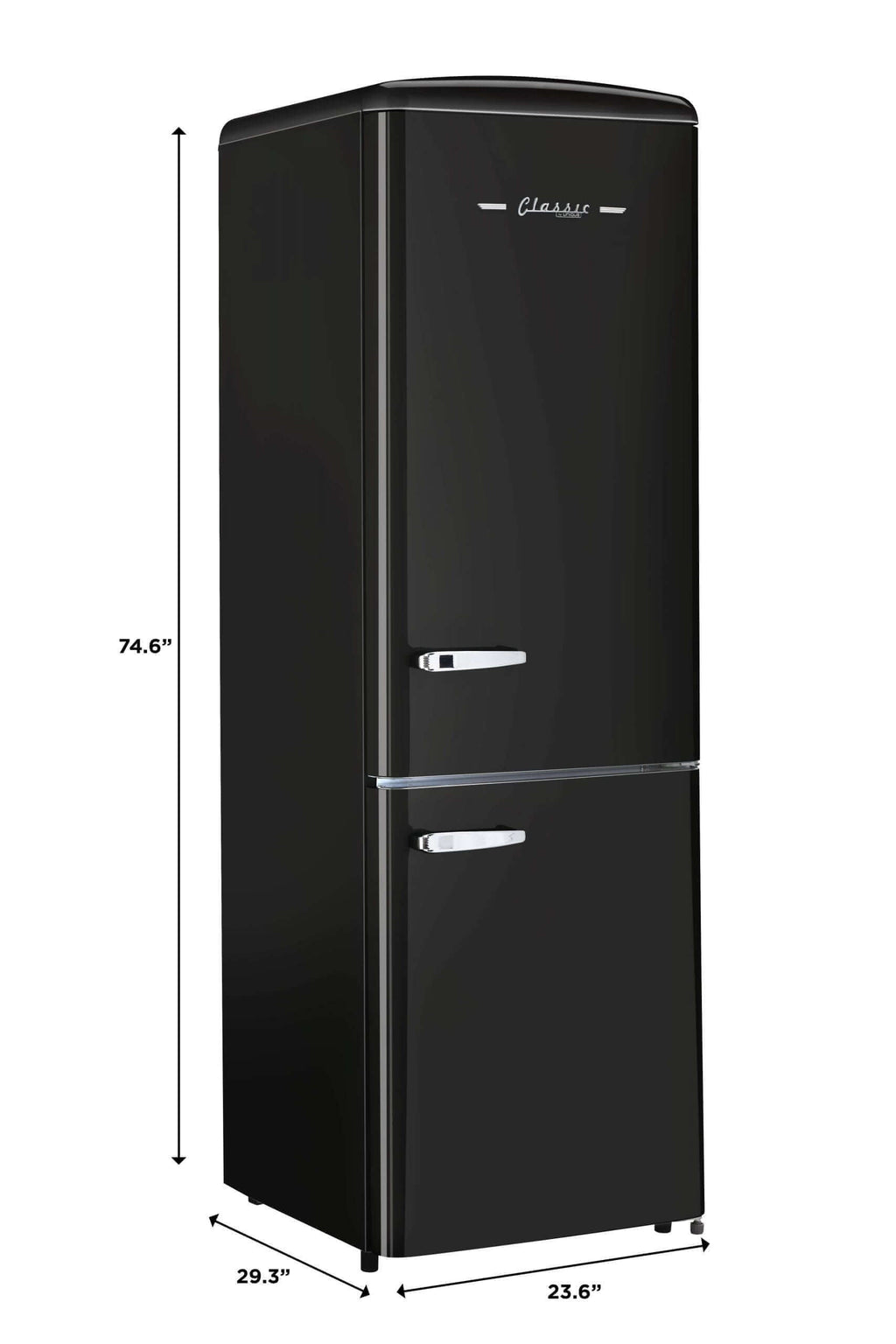 Unique 12 Cu/Ft Classic Retro Electric Bottom Mount AC Refrigerator