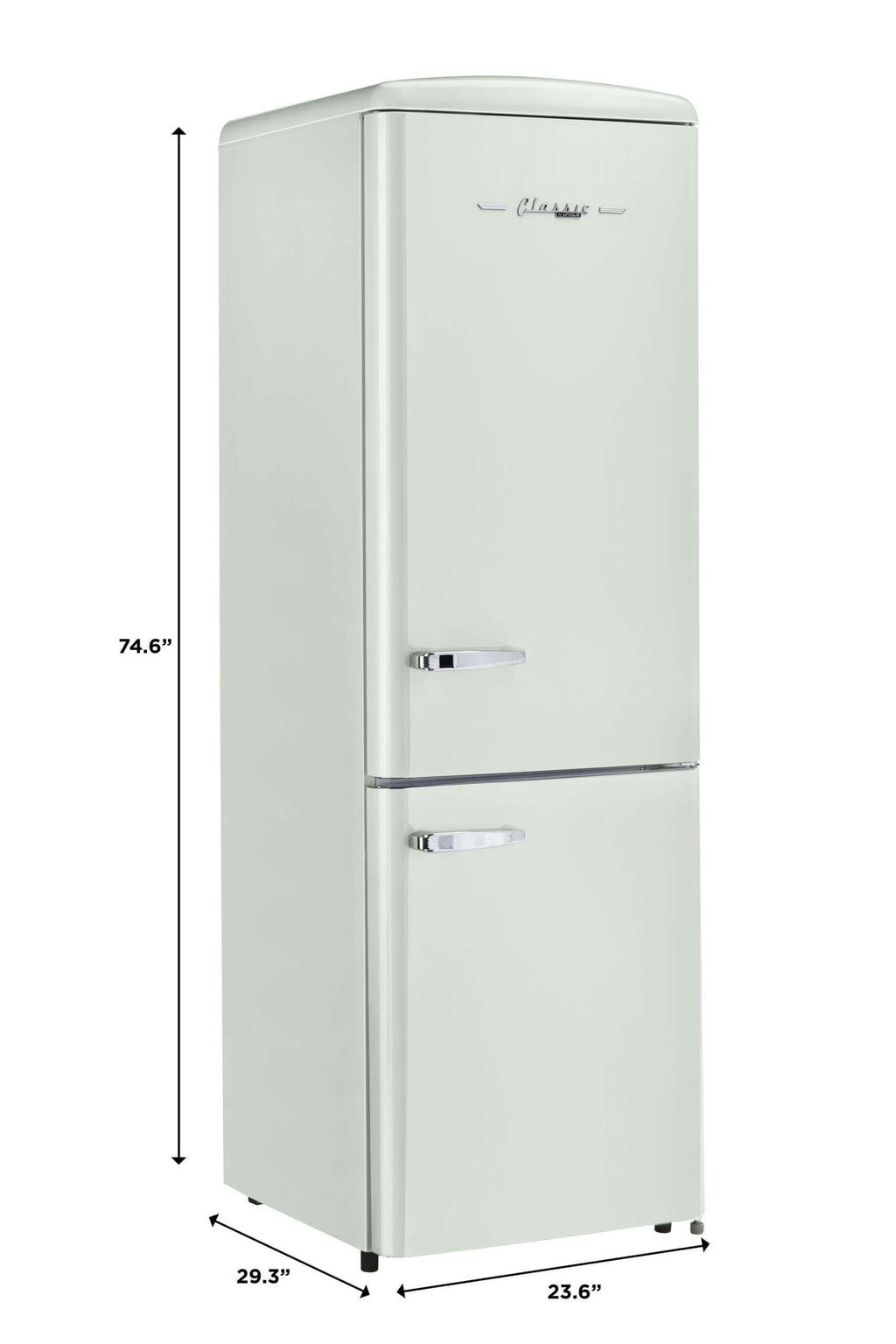 Unique 12 Cu/Ft Classic Retro Electric Bottom Mount AC Refrigerator