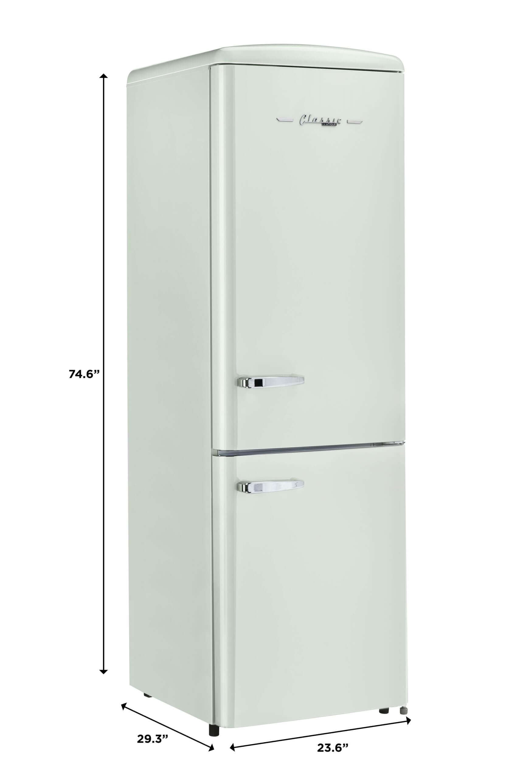 Unique 12 Cu/Ft Classic Retro Electric Bottom Mount AC Refrigerator