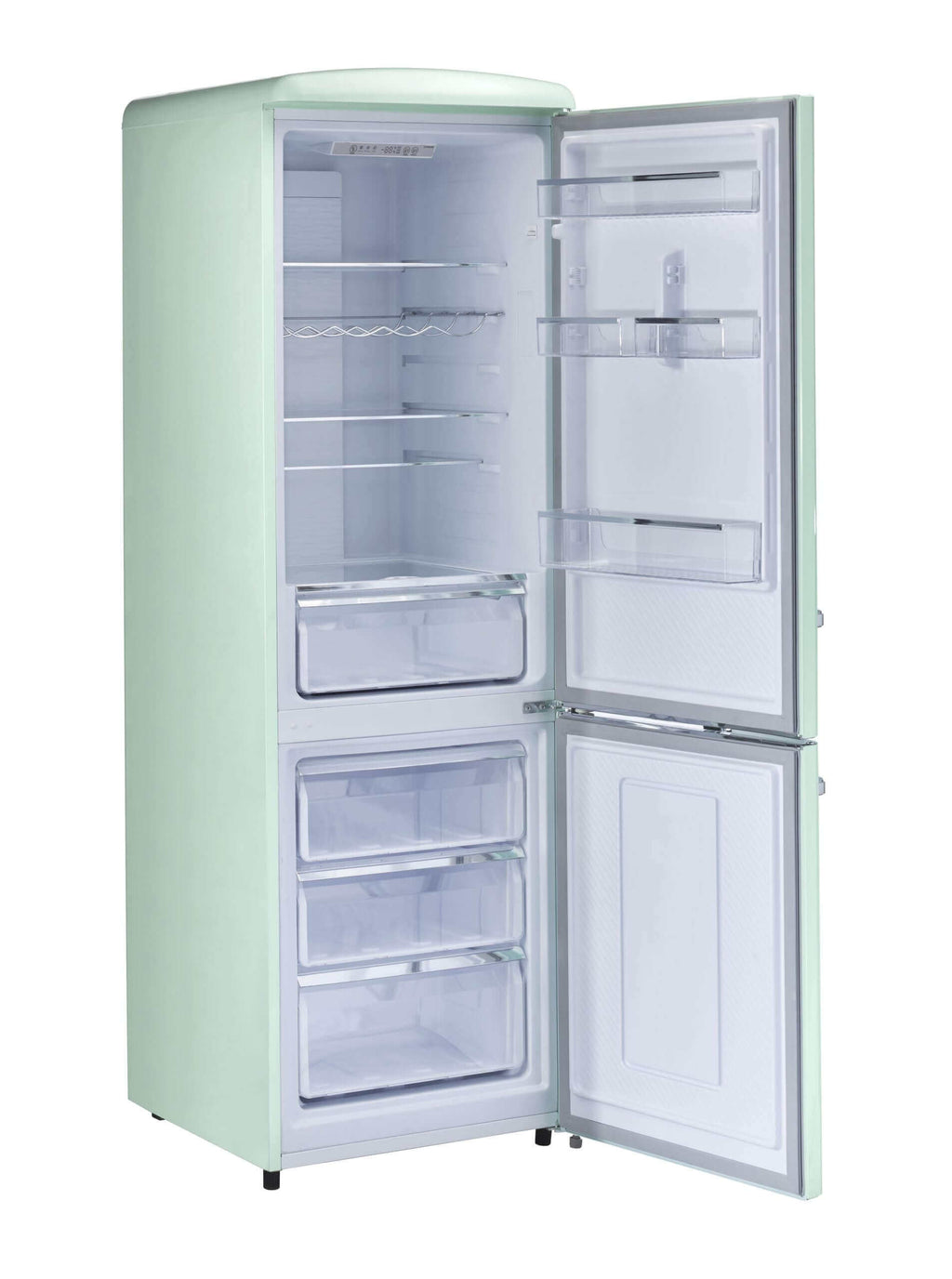 Unique 12 Cu/Ft Classic Retro Electric Bottom Mount AC Refrigerator
