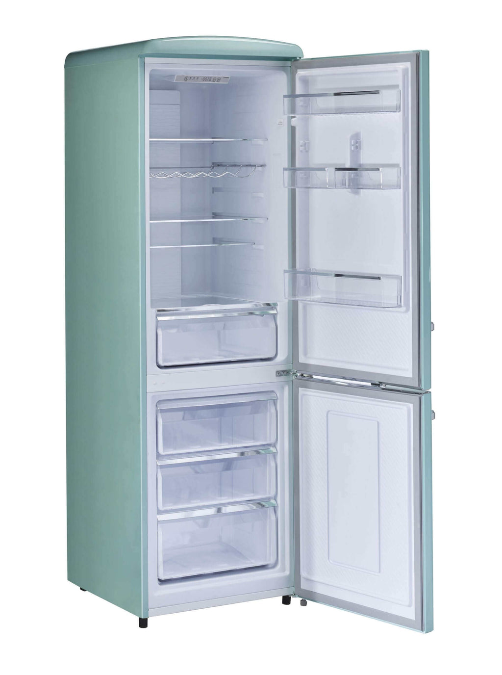 Unique 12 Cu/Ft Classic Retro Electric Bottom Mount AC Refrigerator