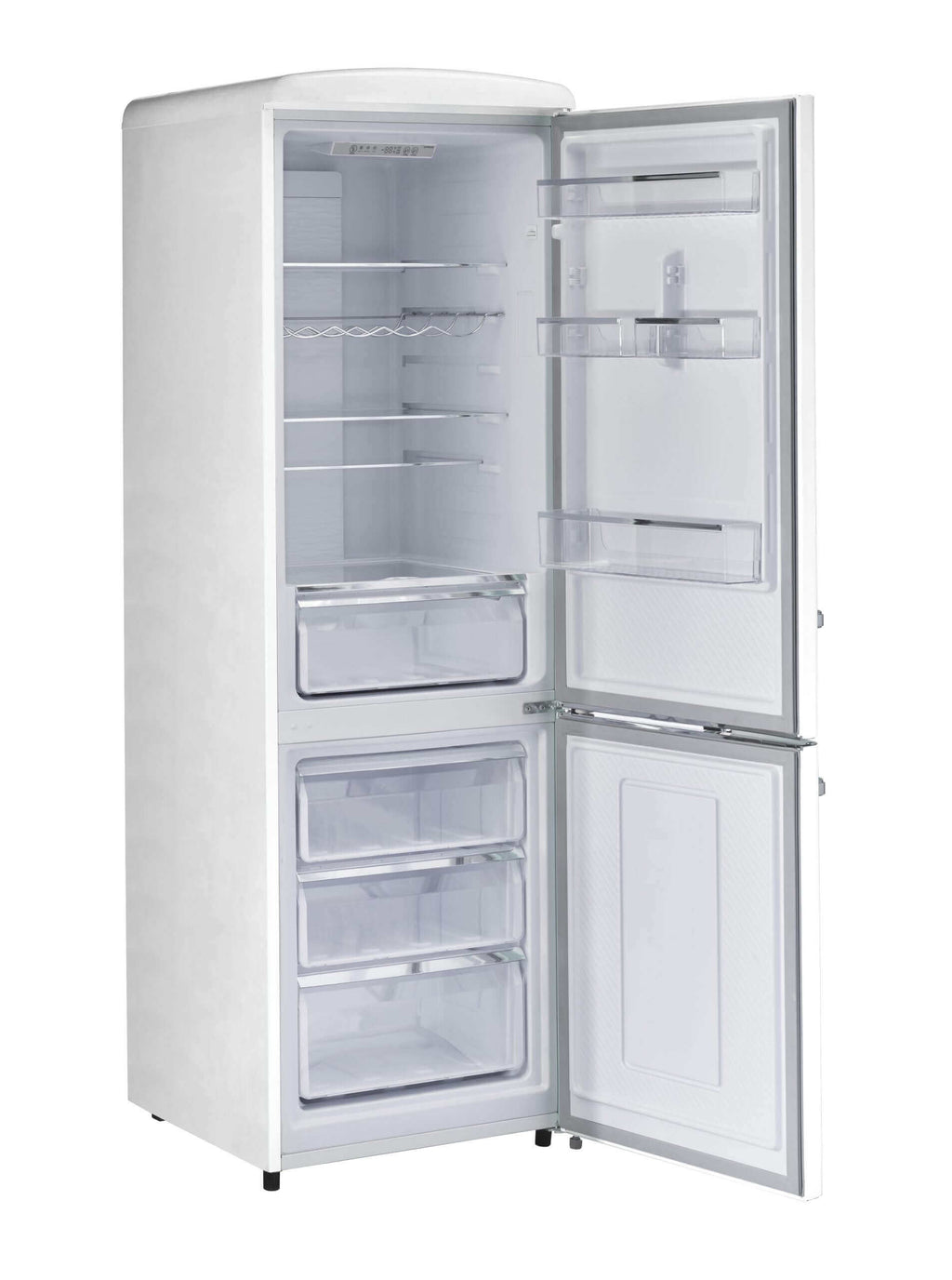 Unique 12 Cu/Ft Classic Retro Electric Bottom Mount AC Refrigerator