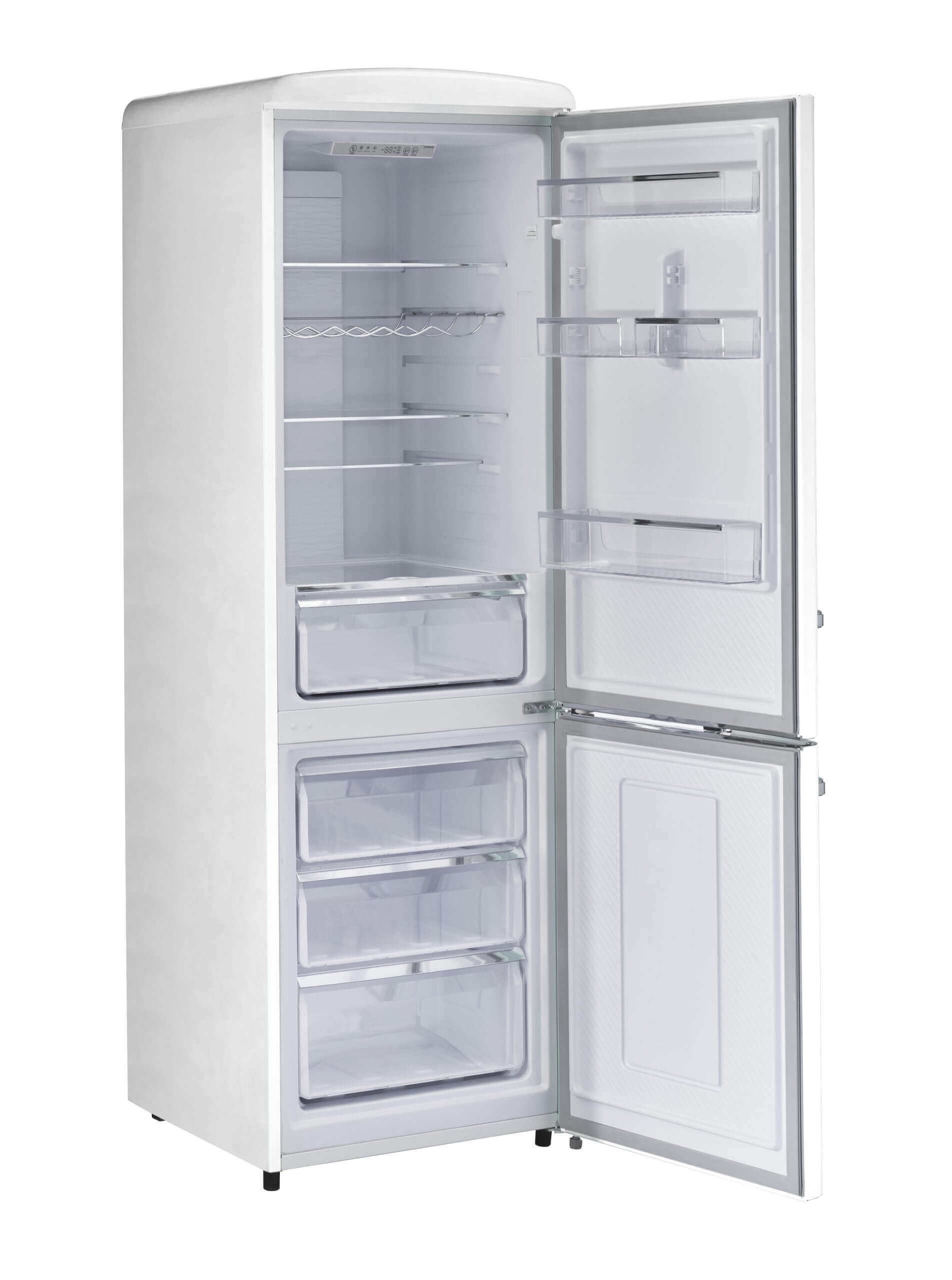 Unique 12 Cu/Ft Classic Retro Electric Bottom Mount AC Refrigerator