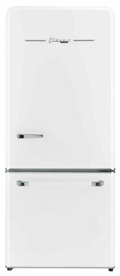 Unique 120V 18 Cu/Ft Classic Retro Bottom Mount Refrigerator