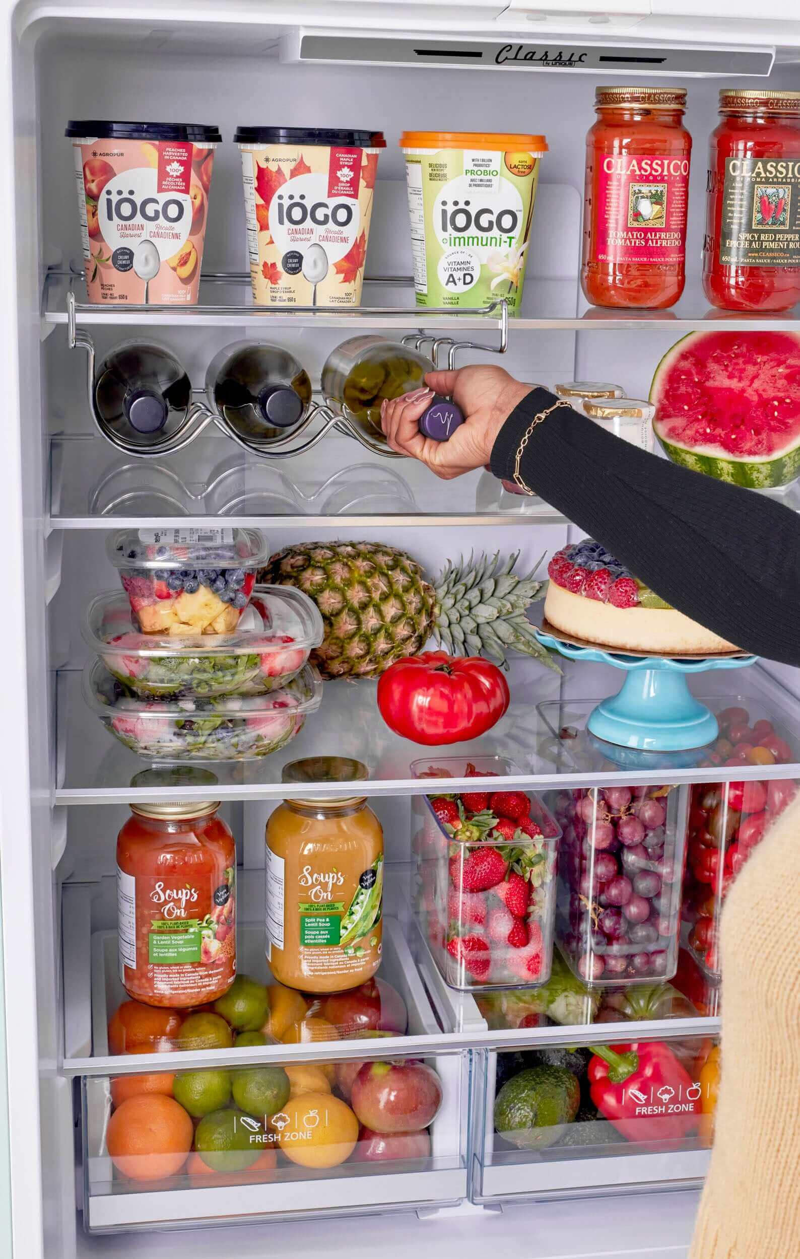 Unique 120V 18 Cu/Ft Classic Retro Bottom Mount Refrigerator