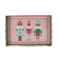 Hand-Painted Tole Metal Christmas Nutcracker Tray