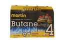 Martin 228g Butane Cartridge/Bottle 4 Pack