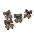 Rattan Bow Napkin Ring, Set of 4 - Blue