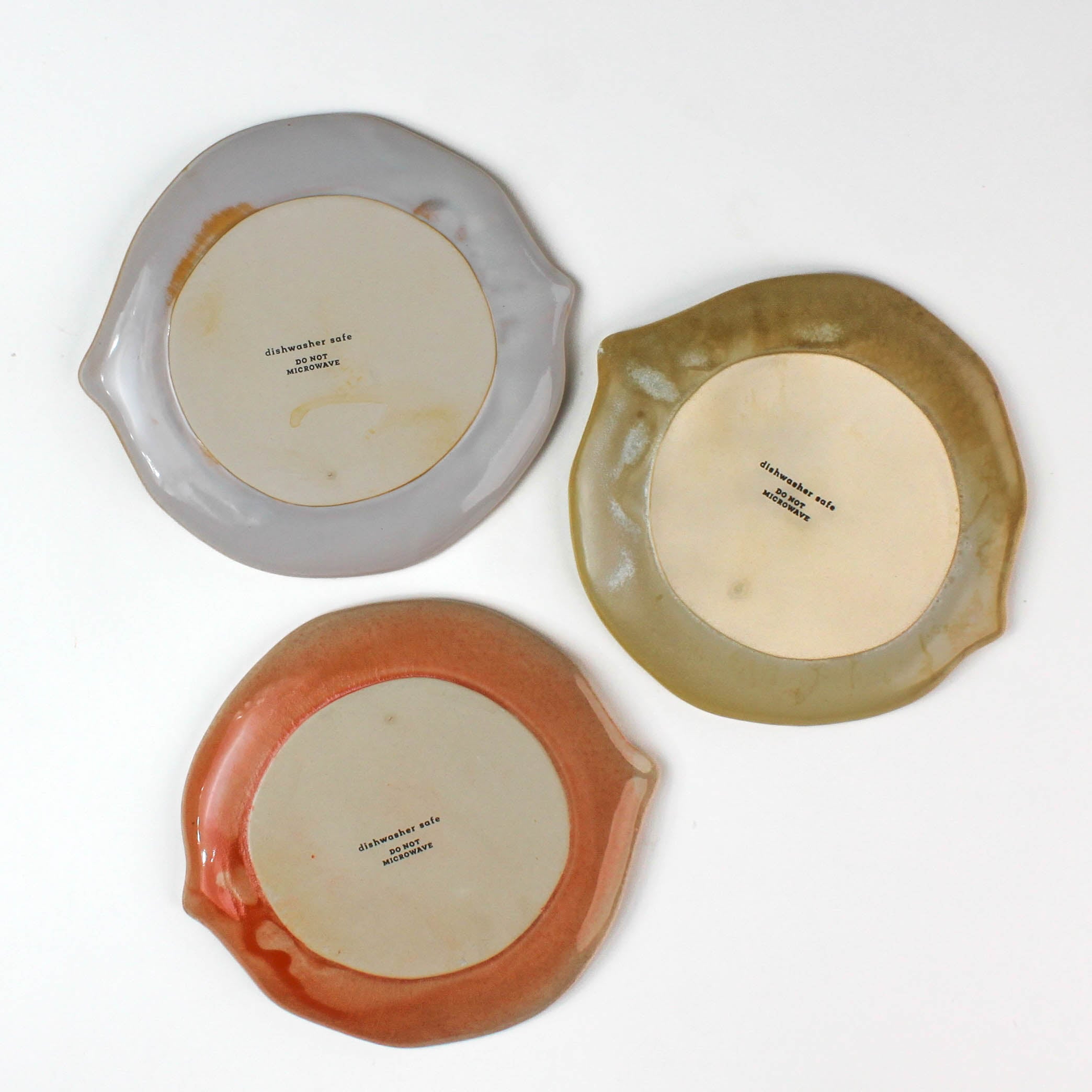 Ceramic Citrus Plates, Set of 3