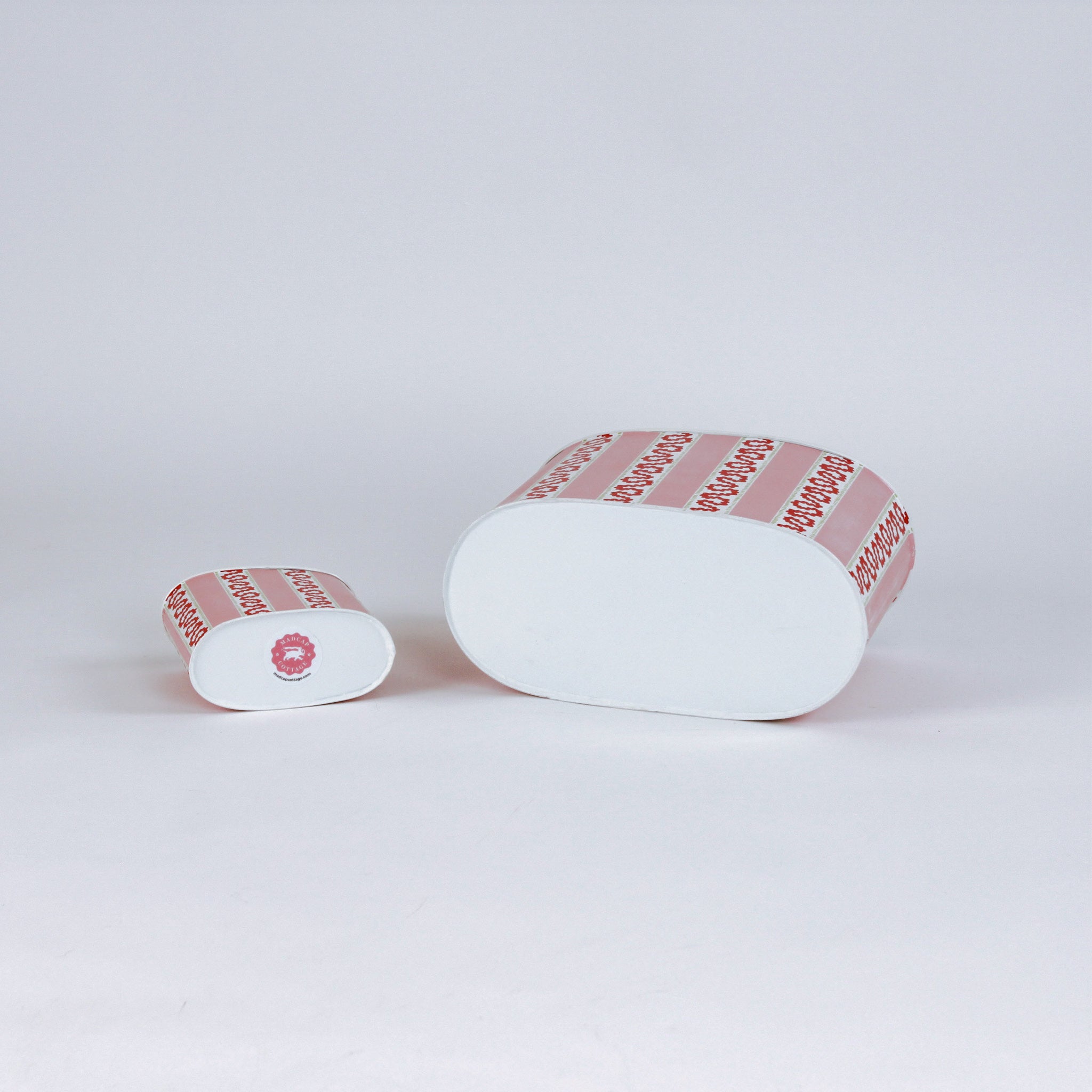 Harbor Trail Pink and Red Wavy Striped Caddy, 2 Sizes