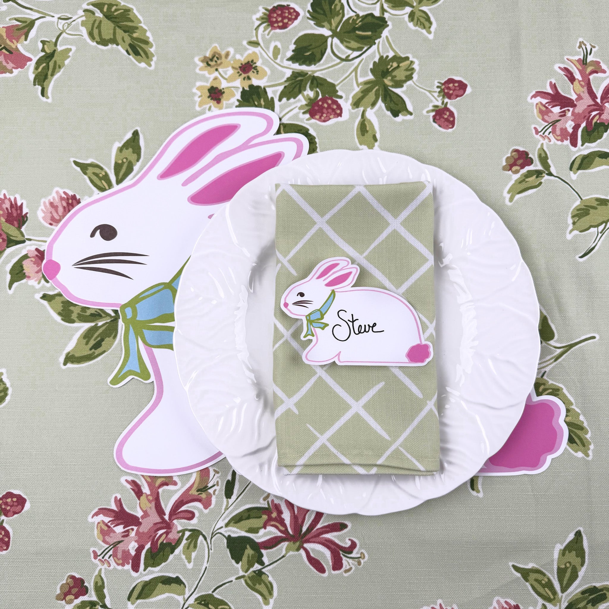 Die-Cut Easter Bunny Placemat, Set of 12