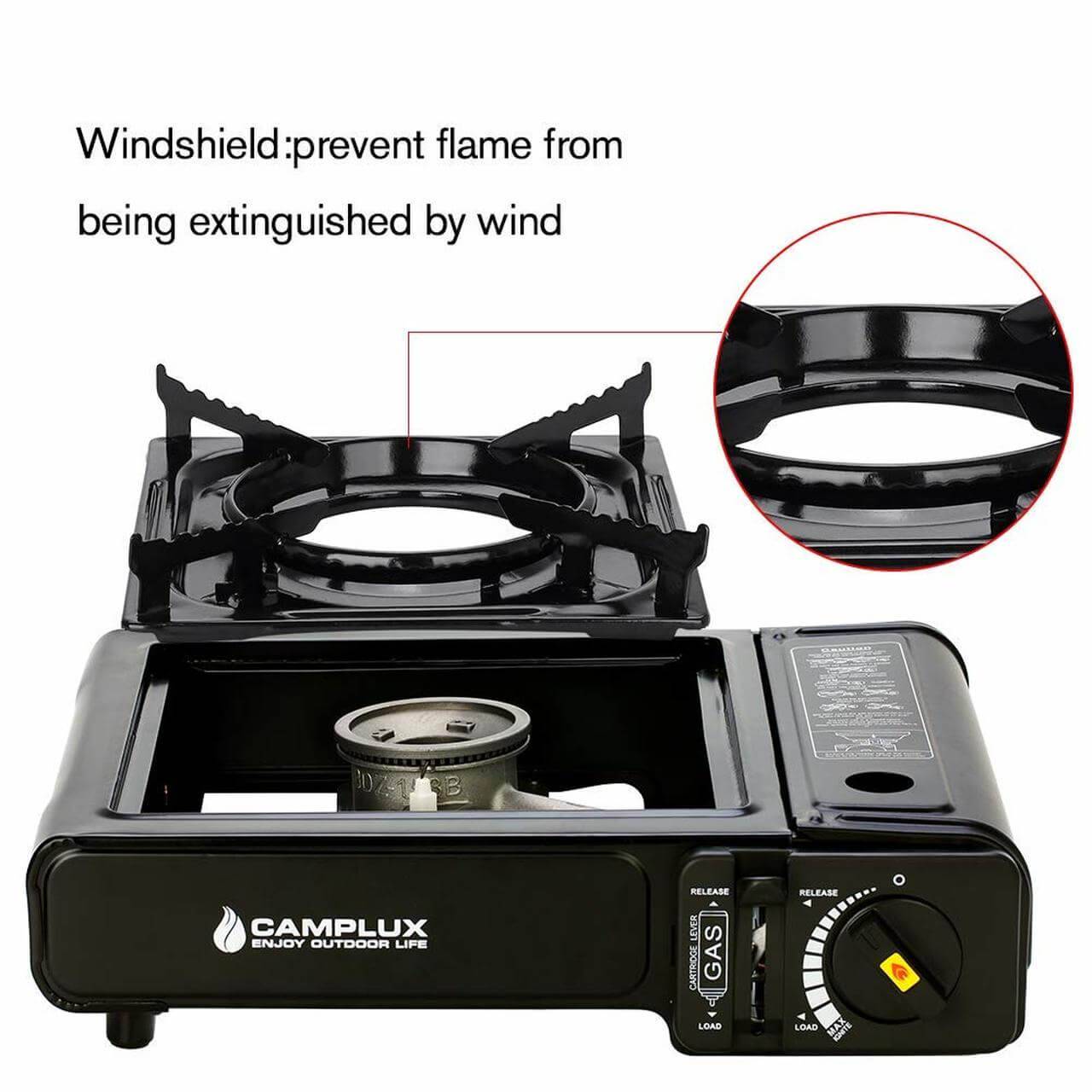 Camplux Duel Fuel (Propane And Butane) Portable Outdoor Camping Gas Stove, Single Burner with Carry Case