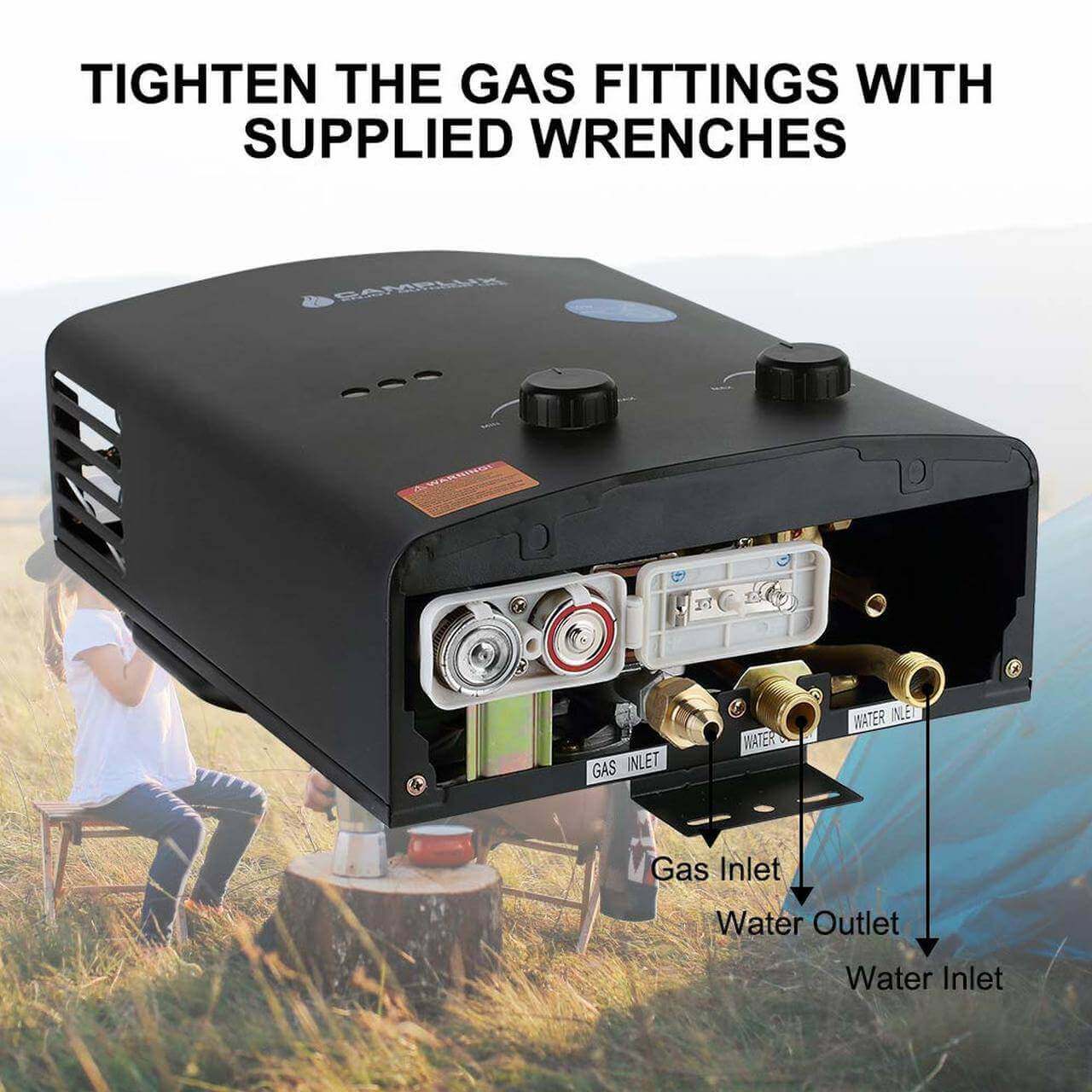 Camplux 5L Propane Portable Tankless Water Heater (CSA Certified For Outdoor Use)