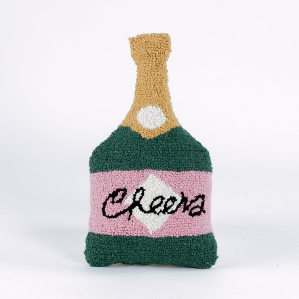Champagne Bottle Cheers Pillow