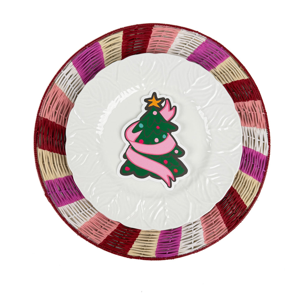 Shaped Christmas Tree Place Cards, Set of 12
