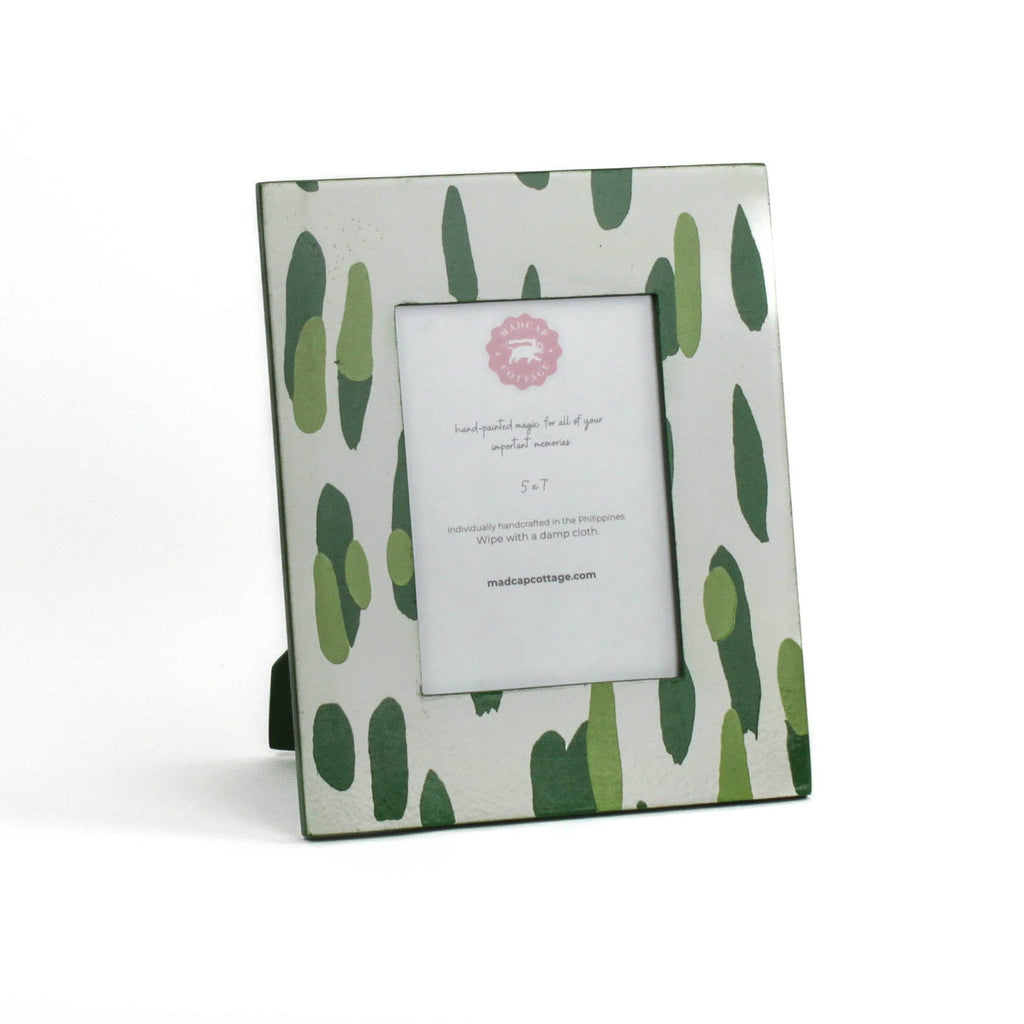Hand-Painted Patterned 8 x 10 Frame - Club House Green Brushstroke