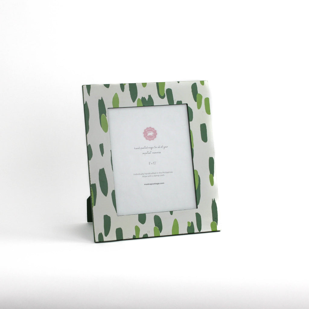 Hand-Painted Patterned 5 x 7 Frame - Club House Green Brushstroke