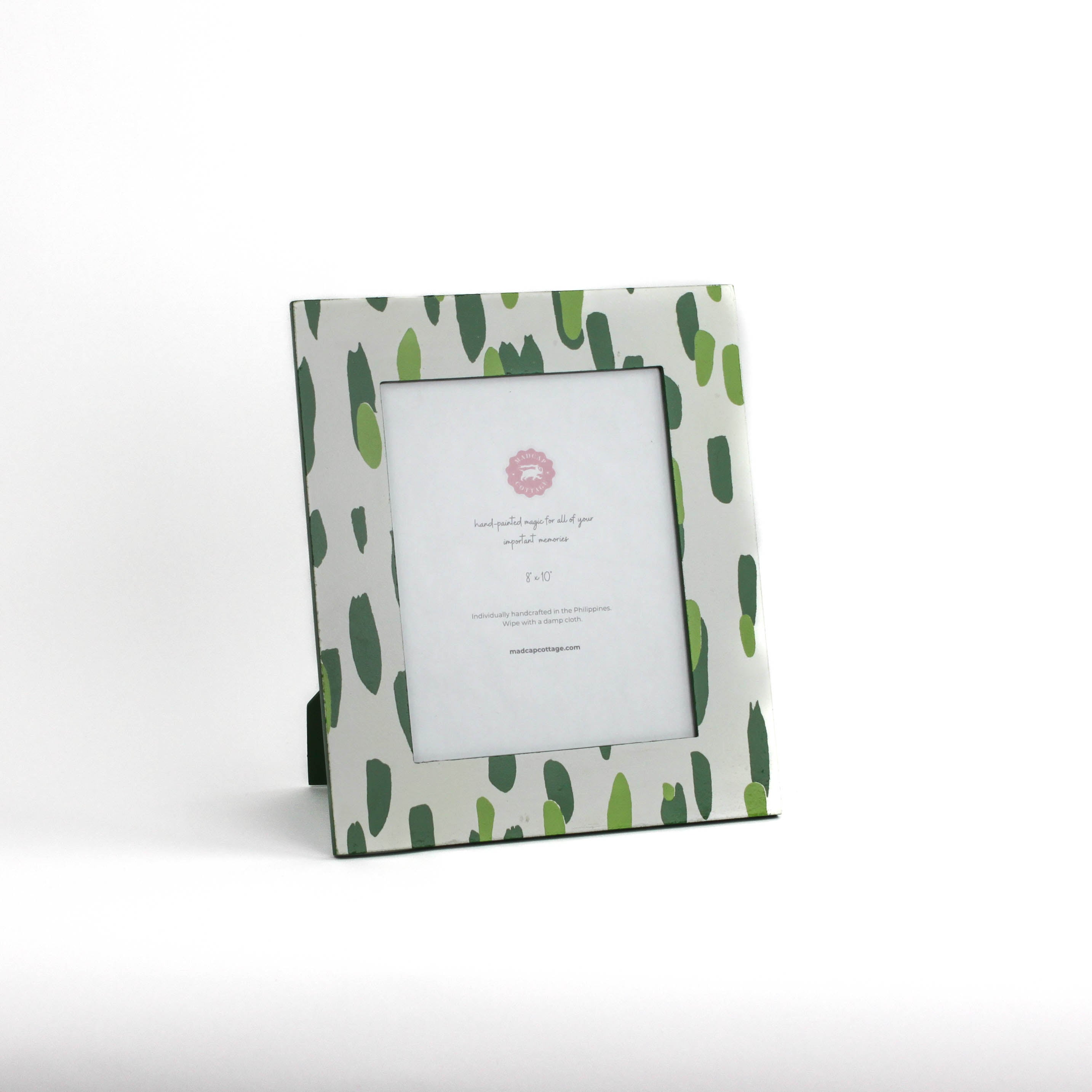 Hand-Painted Patterned 5 x 7 Frame - Club House Green Brushstroke