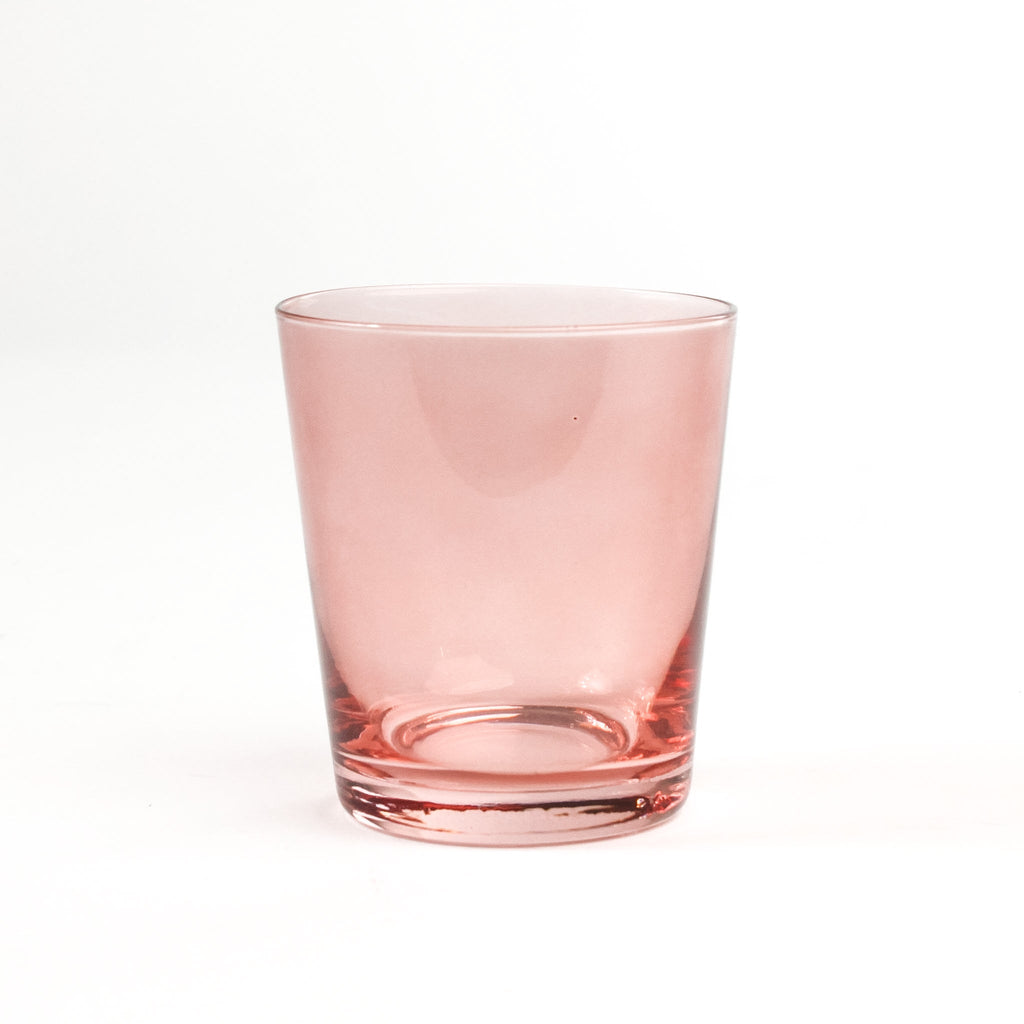 Low-Ball Colored Drinking Glasses, Set of 4