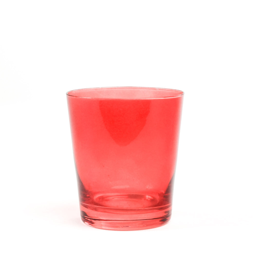 Low-Ball Colored Drinking Glasses, Set of 4