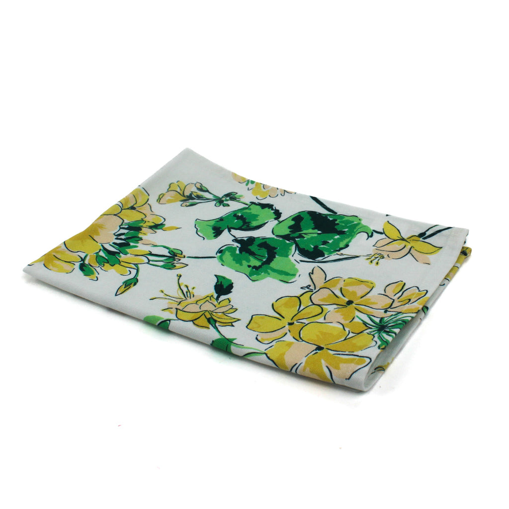 Cottage Grove Geranium Tea Towels/Dish Towels/Guest Towels - Yellow