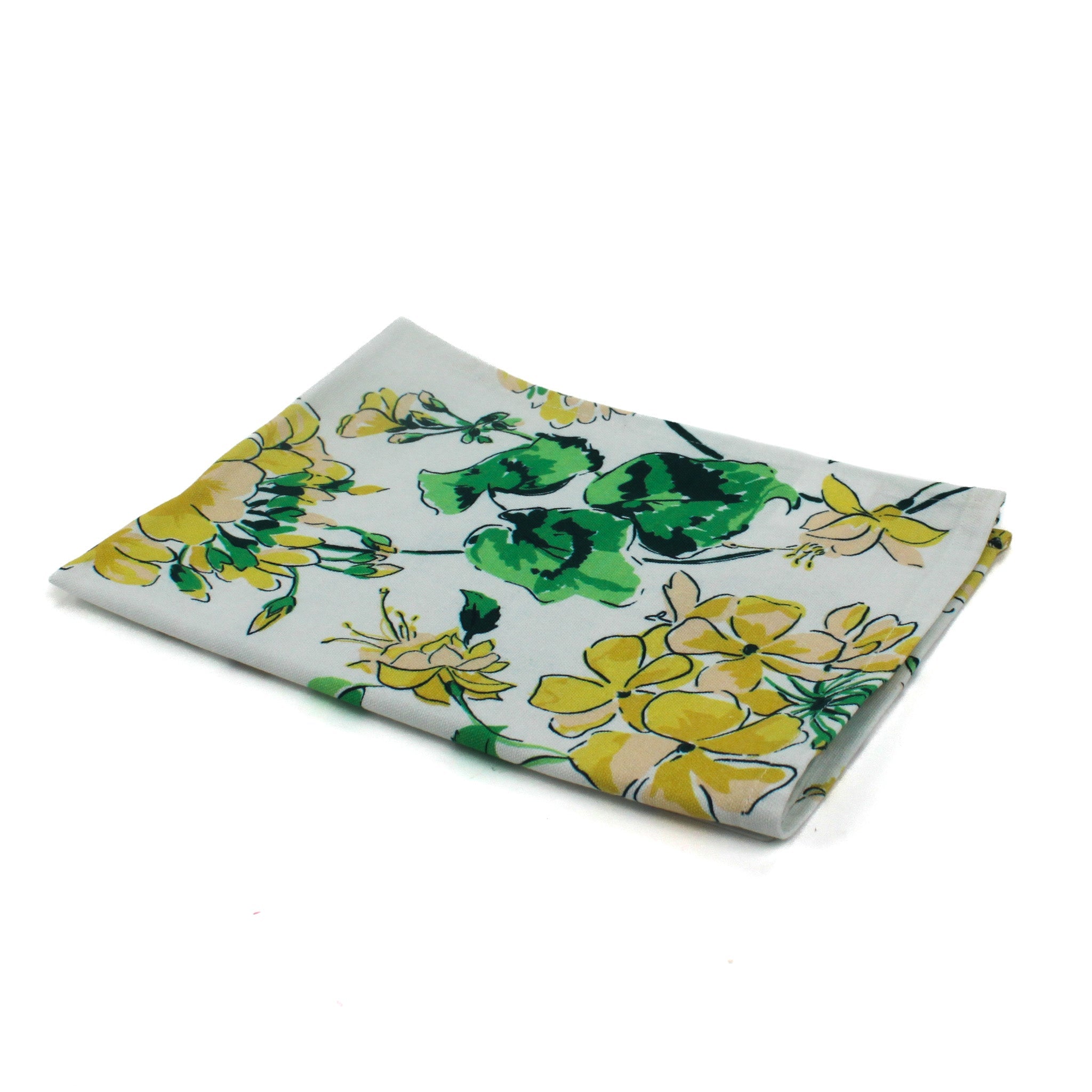 Cottage Grove Geranium Tea Towels/Dish Towels/Guest Towels - Yellow