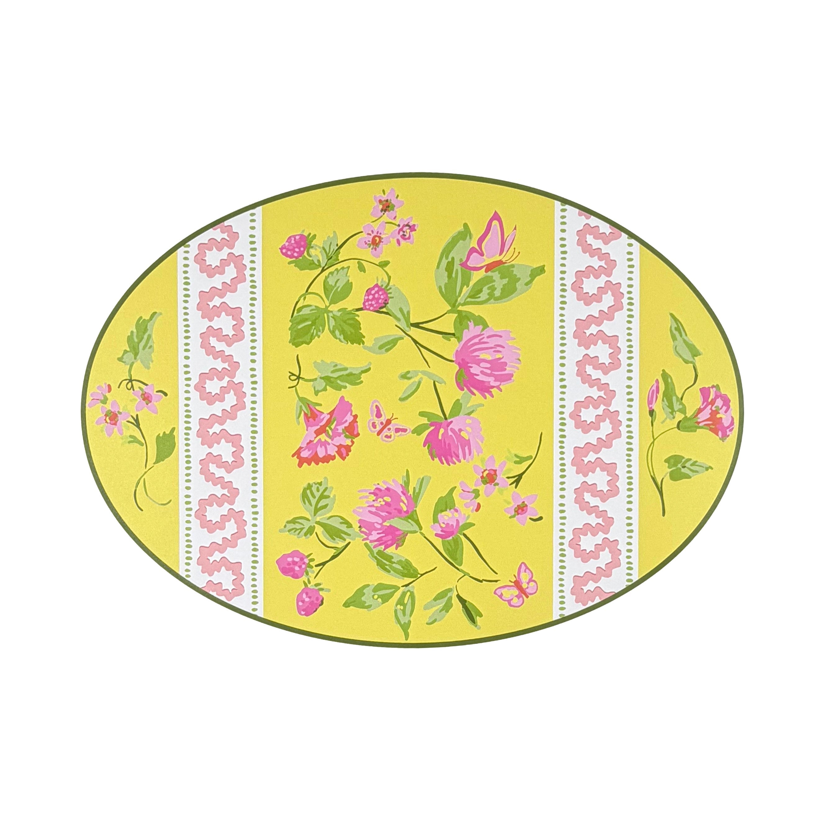 Die-Cut Yellow Easter Egg Paper Placemats, Set of 12