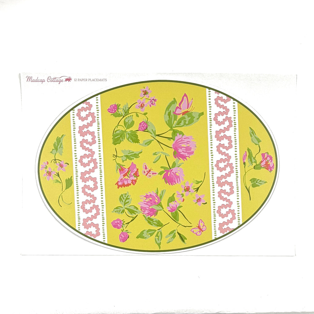 Die-Cut Yellow Easter Egg Paper Placemats, Set of 12