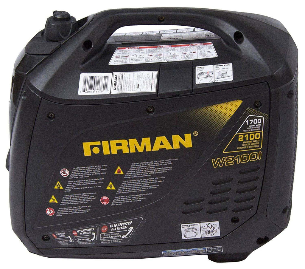 Firman 2,100/1,700W Whisper Series Gas Recoil Start Portable Generator cETL and CARB Certified