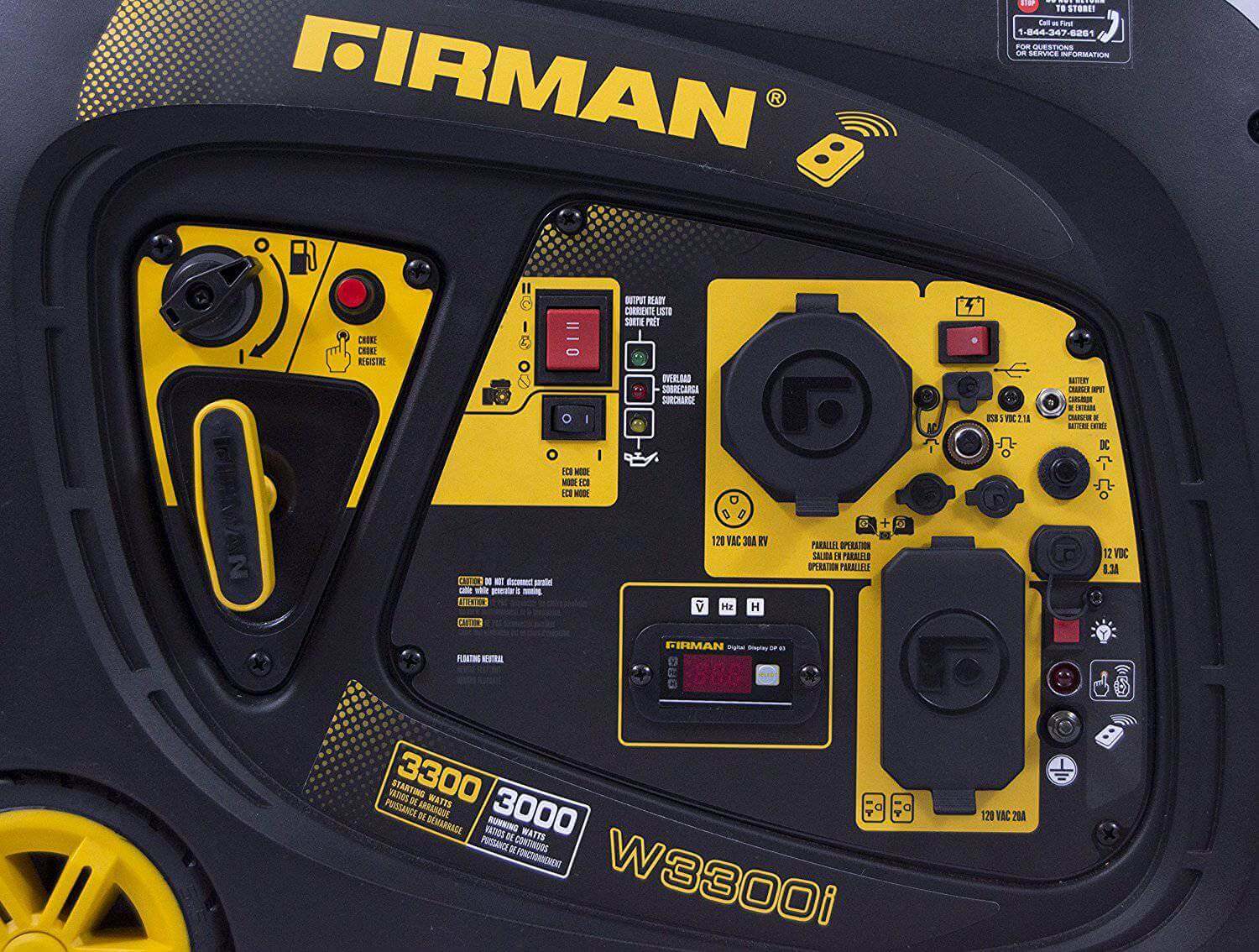 Firman 3,300/3,000W Whisper Series Gas Remote Start Portable Generator