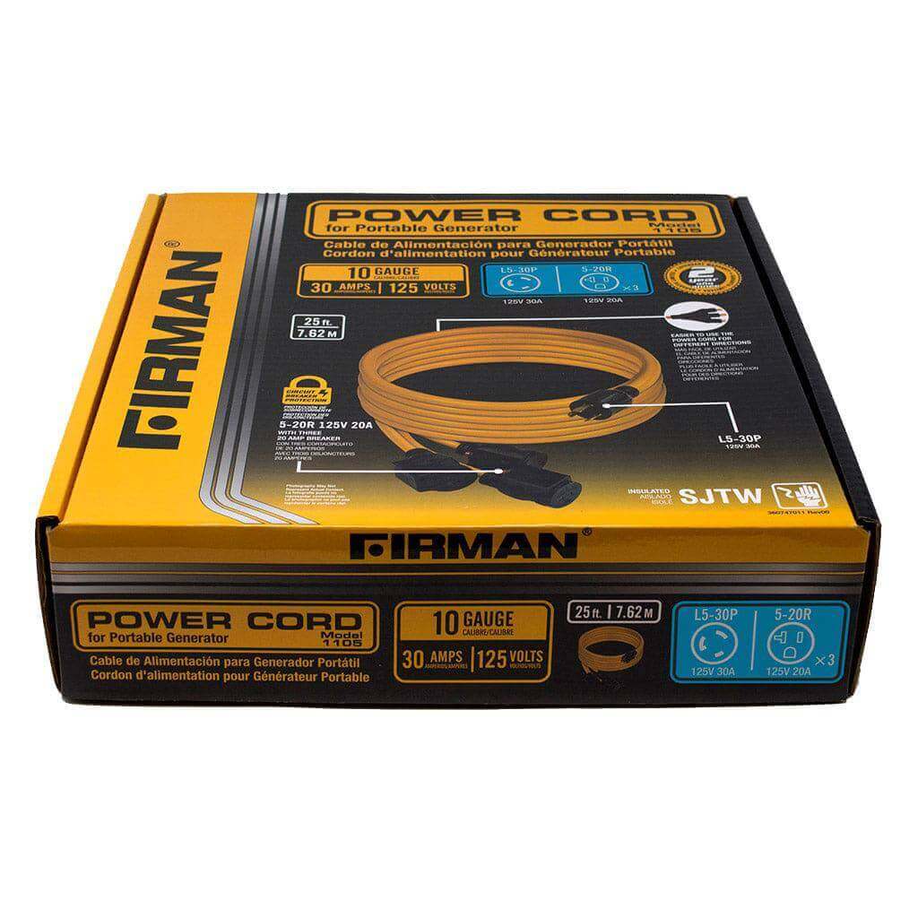 Firman 30A L5-30P To 5-20RX3 Power Cord