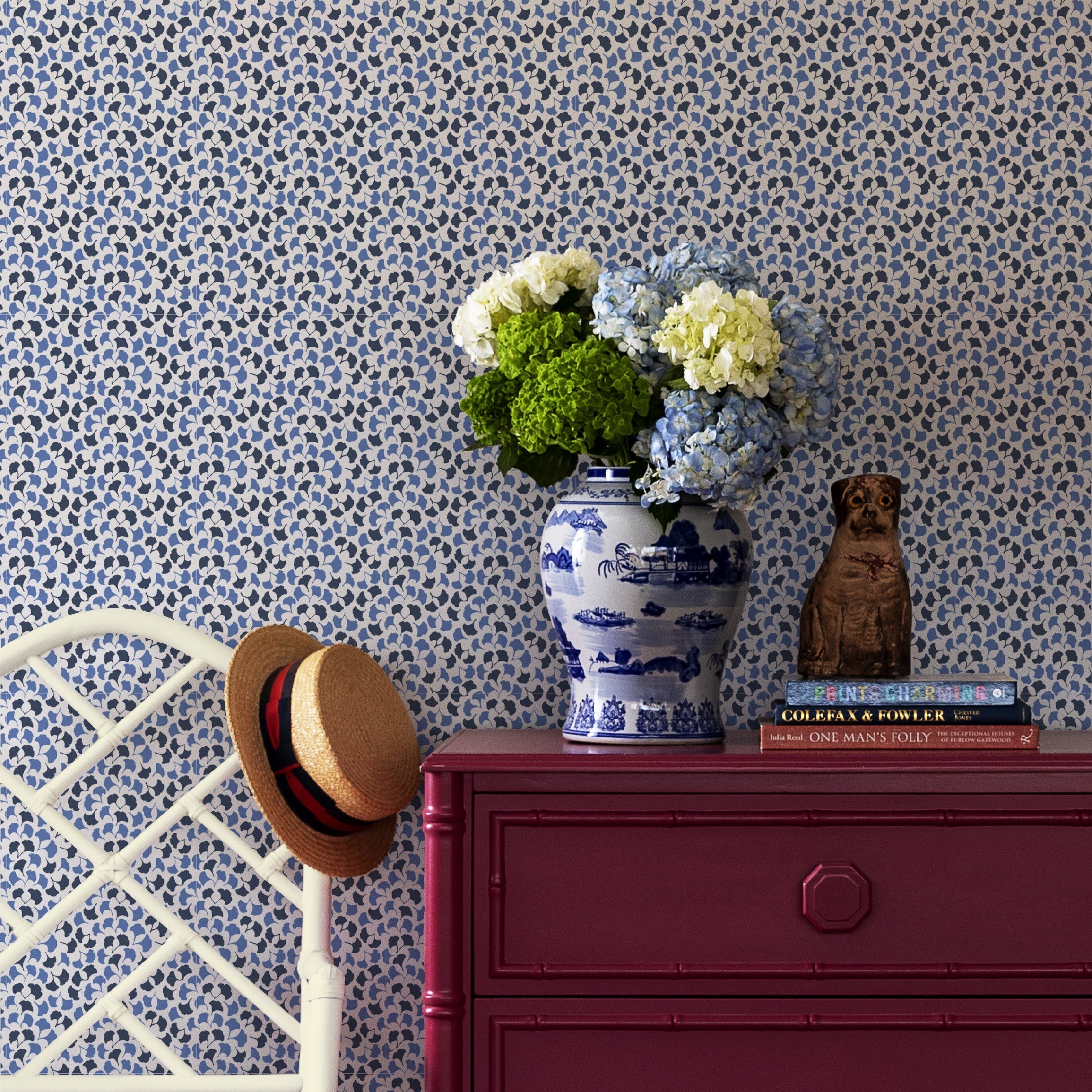 Forest Glade Unpasted Wallpaper - Navy Blue