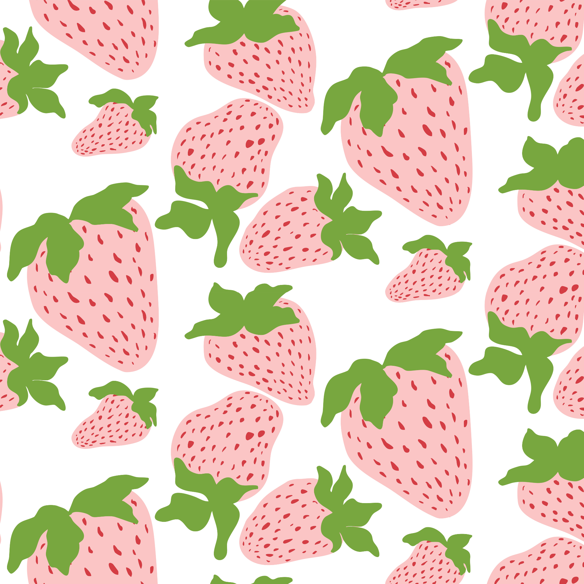 Garden Party Strawberry Unpasted Wallpaper Sample