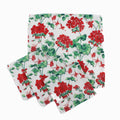 Cottage Grove Red Geranium Cloth Dinner Napkins, Set of 4