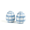 Gin Lane 4" Tole Decorative Easter Eggs, Set of 2 - Blue