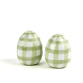 Gin Lane 4" Tole Decorative Easter Eggs, Set of 2 - Green