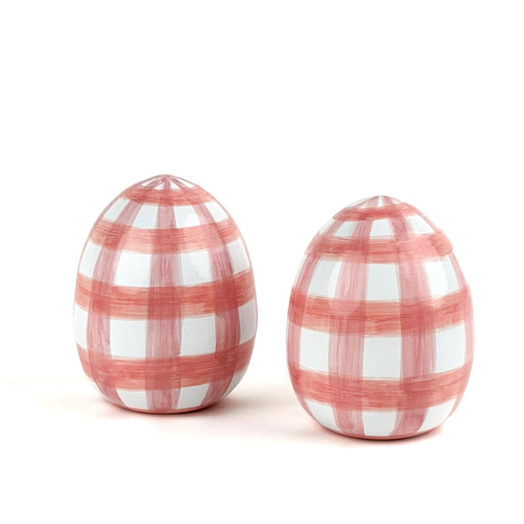 Gin Lane 4" Tole Decorative Easter Eggs, Set of 2 - Pink