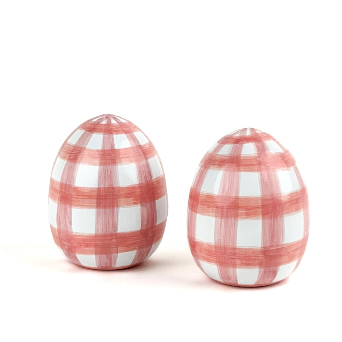 Gin Lane 4" Tole Decorative Easter Eggs, Set of 2 - Pink