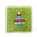 Christmas Ornament Blue Square Acrylic Trays, 3 Sizes