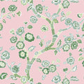 Temple Garden Unpasted Chinoiserie Wallpaper - Rose Pink
