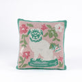 Pug with Flowers Pillow