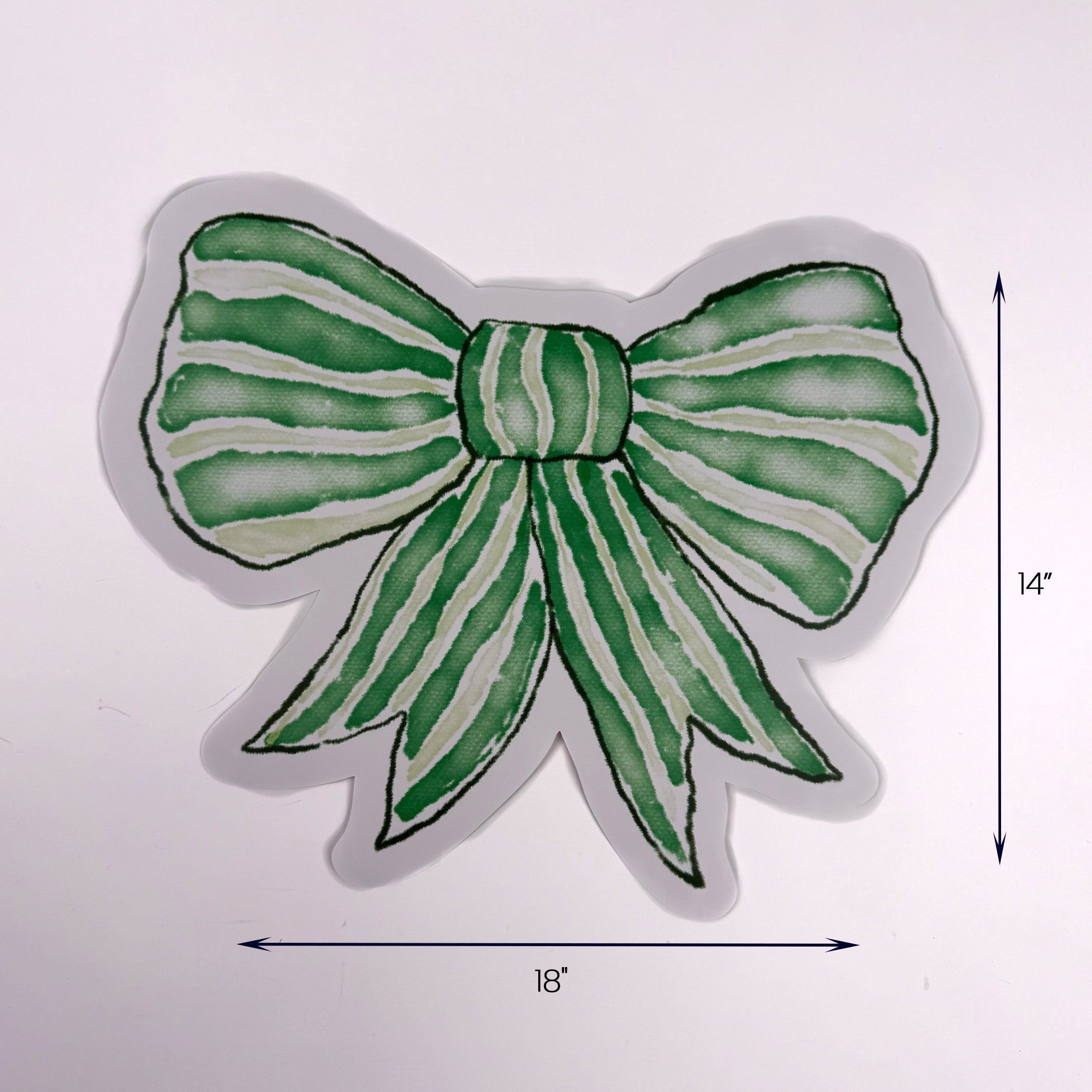 Shaped Bow Paper Placemats - Green, Set of 12