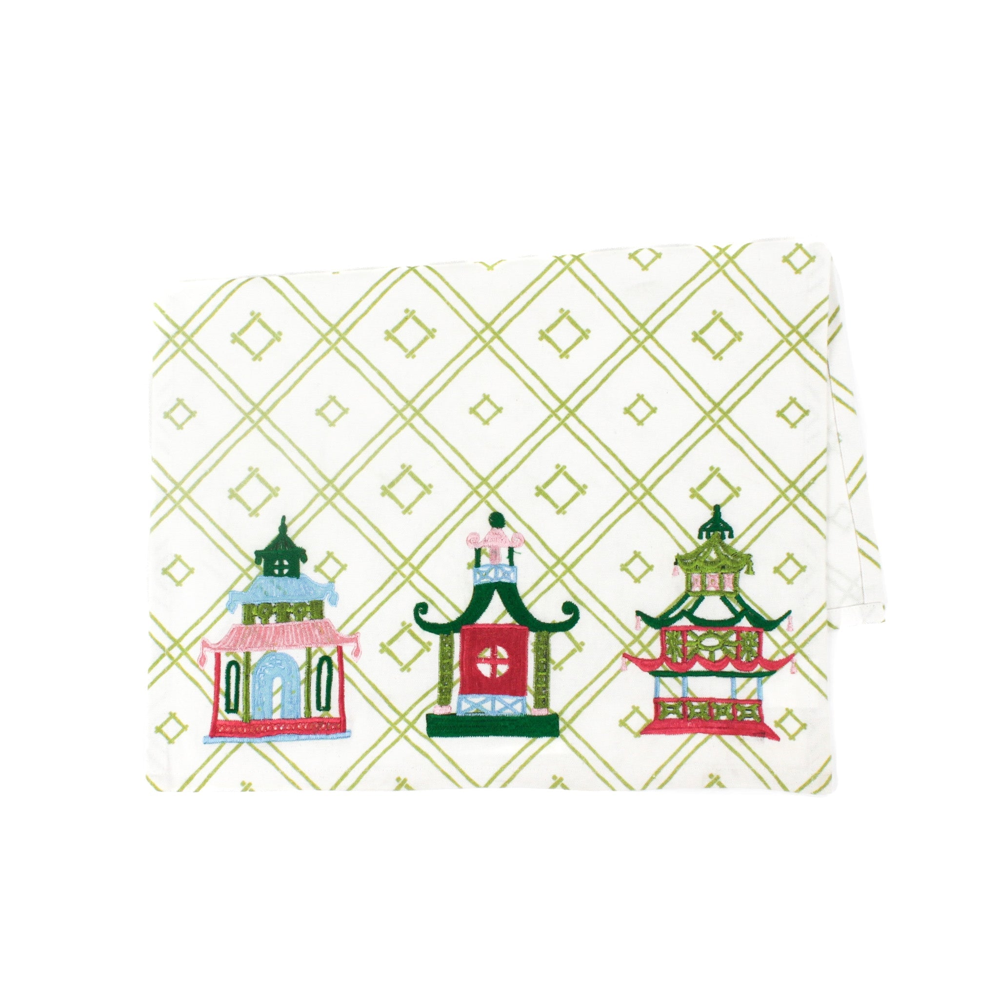 Pagoda Trio Chinoiserie Tea Towel/Dish Towel/Guest Towel