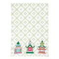 Pagoda Trio Chinoiserie Tea Towel/Dish Towel/Guest Towel