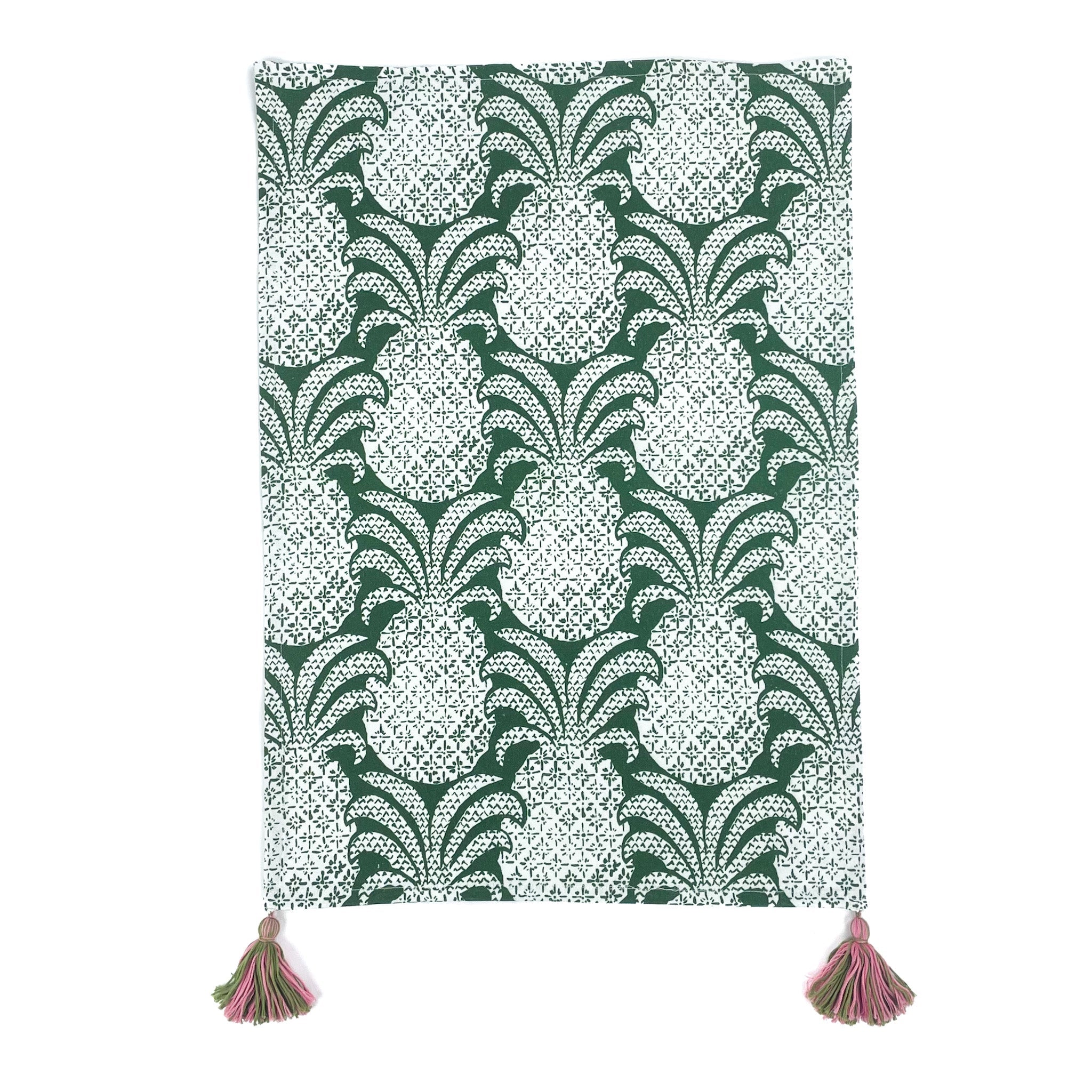 Round Hill Pineapple Tea Towels/Dish Towels/Guest Towels - Green