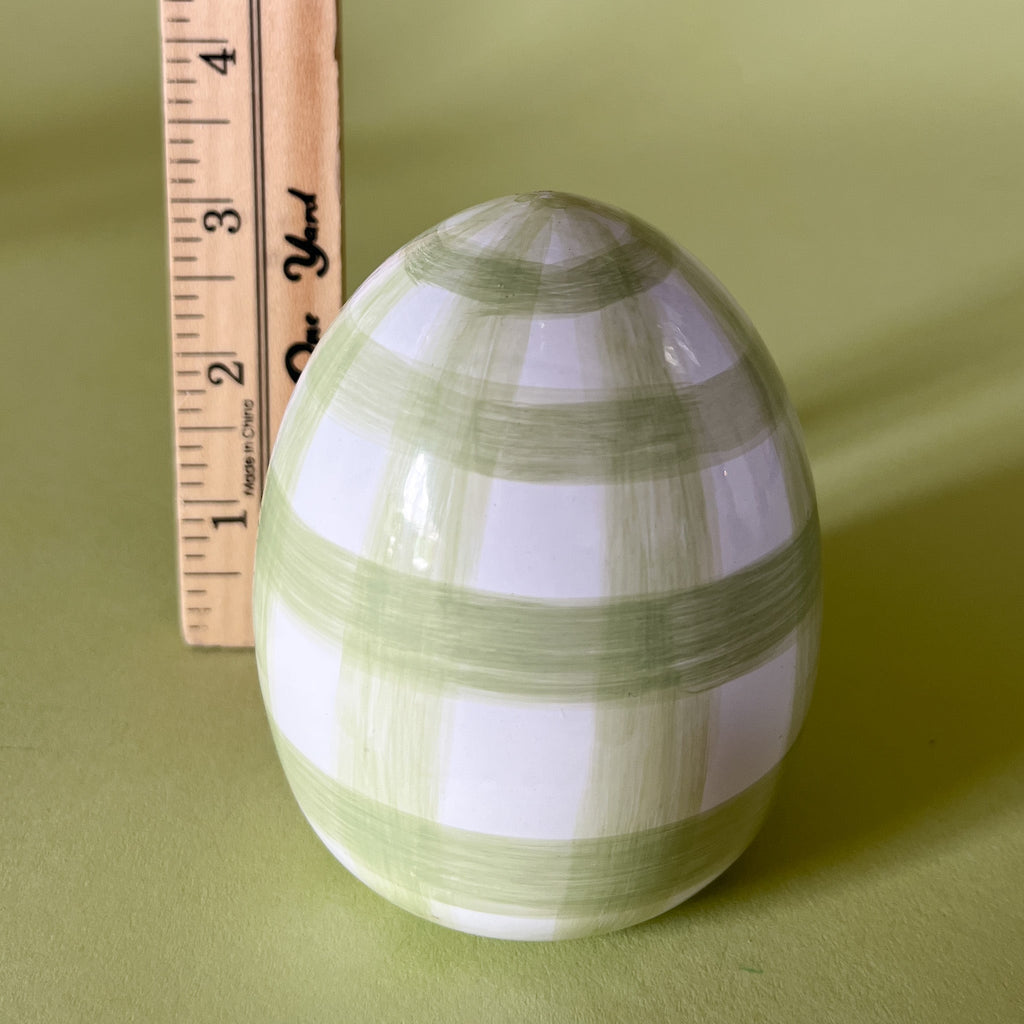 Gin Lane 4" Tole Decorative Easter Eggs, Set of 2 - Green