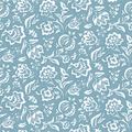 Hampton Court Large Fabric - Delft Blue